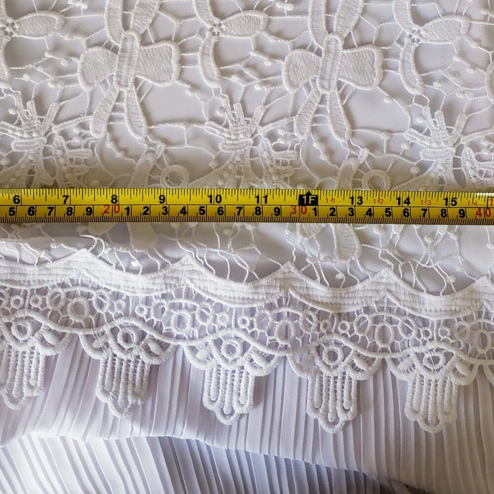 Tribal White Open Cardigan Lace & Pleat Back L - Picture 10 of 11